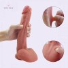 9.8 Inch Ultra Realistic Dual-Density with Balls Liquid Silicone Suction Cup Dildo