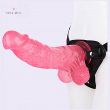 12-inch Pink Realistic Extra-Large Dildo Adjustable Strap-On Harness Kit