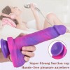 8.1-inch Multicolored Liquid Silicone Dildo Adjustable Strap-On Harness Kit