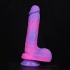 8.1-inch Multicolored Liquid Silicone Dildo Adjustable Strap-On Harness Kit