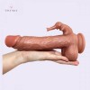 8.6 Inch Ultra Realistic Dual Clitoral Stimulation Liquid Silicone Suction Cup Dildo