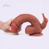 8.6 Inch Ultra Realistic Dual Clitoral Stimulation Liquid Silicone Suction Cup Dildo