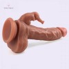 8.6 Inch Ultra Realistic Dual Clitoral Stimulation Liquid Silicone Suction Cup Dildo