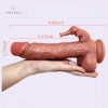 8.6 Inch Ultra Realistic Dual Clitoral Stimulation Liquid Silicone Suction Cup Dildo