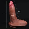 10 Inch Texture Liquid Silicone Large Top Realistic Skin Suction Cup Dildo with Balls