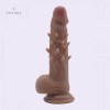 8.3 Inch Realistic with Barbs Dual Density Liquid Silicone Suction Cup Dildo