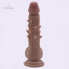 8.3 Inch Realistic with Barbs Dual Density Liquid Silicone Suction Cup Dildo