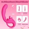 10 Licking & Vibrating Modes Clitoral Licking G Spot Vibrator Realistic Dildo Clitoralis Stimulator for Women