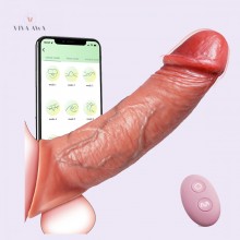 4IN1 Realistic Penis Extender 9 Modes App Remote Control Elastic Penis Ring to Enlarge Prolong for Men Couples
