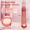 4IN1 Realistic Penis Extender 9 Modes App Remote Control Elastic Penis Ring to Enlarge Prolong for Men Couples