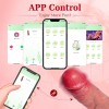 4IN1 Realistic Penis Extender 9 Modes App Remote Control Elastic Penis Ring to Enlarge Prolong for Men Couples