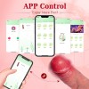 4IN1 Realistic Penis Extender 9 Modes App Remote Control Elastic Penis Ring to Enlarge Prolong for Men Couples