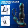 Anal Vibrator Thrusting Vibrating 7 Modes with Cock Ring Anal Plug Anal Sex Toys P Spot Massager