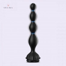 Rose Sex Toy Anal Beads Vibrating Butt Plug with 9 Modes Waterproof Silicone Rose Toy