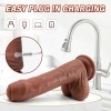 8 Inch Realistic Dildo 10 Vibrating Modes Lifelike Silicone Moveable Foreskin Dildo Adult Sex Toys for Women