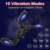 3 in 1 Vibrating Cock Ring with 10 Modes Men's Penis Vibrators, Perineum, G spot, Clitorals Stimulator