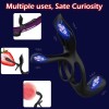 3 in 1 Vibrating Cock Ring with 10 Modes Men's Penis Vibrators, Perineum, G spot, Clitorals Stimulator