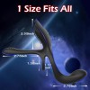 3 in 1 Vibrating Cock Ring with 10 Modes Men's Penis Vibrators, Perineum, G spot, Clitorals Stimulator