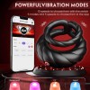 Penis Ring Vibrator with 10 Vibrations Adult Male Sex Toy for Longer Harder Stronger Double Penis Vibrators