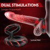 Penis Ring Vibrator with 10 Vibrations Adult Male Sex Toy for Longer Harder Stronger Double Penis Vibrators