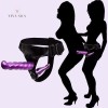 7.1Inch 18CM Lesbian Strap On Dildo Two Dildos With Harness Lesbian Sex Toy India