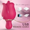 Tongue Vibrator Rose Licking Sex Toy Mini Small Vibrators with 9 Modes & 9 Powerful Vibration