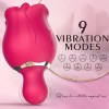 Tongue Vibrator Rose Licking Sex Toy Mini Small Vibrators with 9 Modes & 9 Powerful Vibration