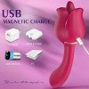 Tongue Vibrator with 7 Modes & 9 Powerful Vibration Rose Sex Toy Nipples Clitorals Stimulator for Women