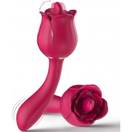 Tongue Vibrator with 7 Modes & 9 Powerful Vibration Rose Sex Toy Nipples Clitorals Stimulator for Women