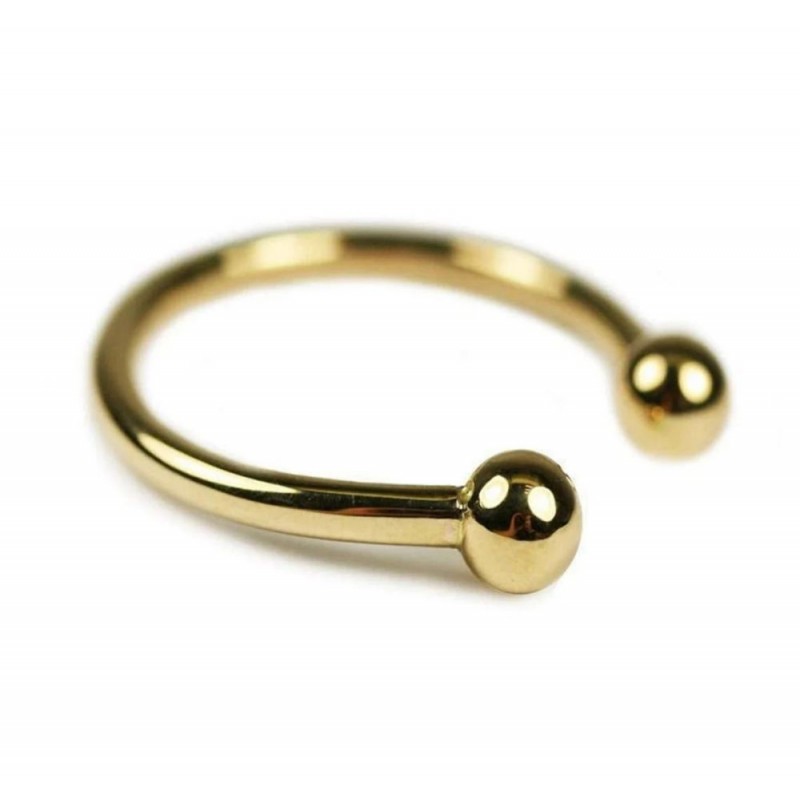 Solid 18k Gold Adjustable Penis Ring for Men's With 2 Pressure Balls Handmade Penis Jewelry Precious Gift for him Intimate Jewelry for him