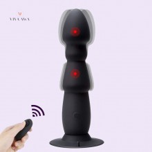 Vibrating Butt Plug Remote Control Suction Cup Prostate Massager Rechargable Waterproof