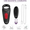 Vibrating Cock Double Ring 9 Vibration Modes Longer Lasting Erections Wireless Remote Control Rechargeable Waterproof