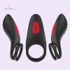 Vibrating Cock Double Ring 9 Vibration Modes Longer Lasting Erections Wireless Remote Control Rechargeable Waterproof