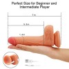 7Inch 18CM Vibrating Dildo India Realistic Dual Density Dildo 10 Strong Wireless Vibration 360°Swirling Motion Penis Sex Toy