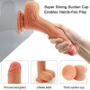 7Inch 18CM Vibrating Dildo India Realistic Dual Density Dildo 10 Strong Wireless Vibration 360°Swirling Motion Penis Sex Toy