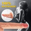 8.3Inch 21CM Vibrating Dildo India Realistic Telescopic Penis Rotation Heating