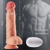 8.3Inch 21CM Vibrating Dildo India Realistic Telescopic Penis Rotation Heating