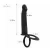 Vibrating Dual Double Penis Cock Ring With Dildo Vibrator Sex Toys India