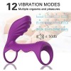 Vibrating India Dual Penis Cock Ring Remote Control Silicone Sex Toy for Men Couple