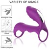 Vibrating India Dual Penis Cock Ring Remote Control Silicone Sex Toy for Men Couple