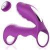 Vibrating India Dual Penis Cock Ring Remote Control Silicone Sex Toy for Men Couple
