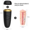 Vibrating Male Masturbator Cup Detachable Pocket Pussy Masturbation In India Artificial Vagina Rechargeable with 10 Stimulation Innovative Squeezable for Men Masturbation