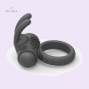Vibrating Rabbit Cock Ring Silicone Penis Ring with Bunny Ears for Couple