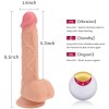 8.1Inch 20CM Vibrating Realistic Dildo G-Spot Dildos 360° Rotation Thrusting Wireless Waterproof