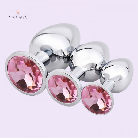 3 Pcs Luxury Stainless Steel Jewelry Plug