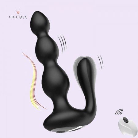 Anal Sex India Anal Vibrator Butt Plug Prostate Massager Testes Stimulation 9 Speed Vibrating Dual Stimulator Wireless Remote