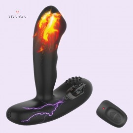 Anal Sex India Prostate Massager Heating 16 Vibration Modes P-Sot Stimulation Vibrating Butt Plug