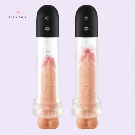 Automatic Penis Pump With Masturbation Sleeve 2 in1 Rechargeable Electronic India Male Masturbator Sex Toy