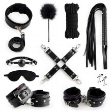 BDSM Bondage Set India 10 Pcs Furry Leather Bondage Restraints Kits Sex Toys for Couples