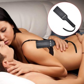 BDSM Sex Spanking Paddles India Sexual Paddle SM Play Soft Leather Black